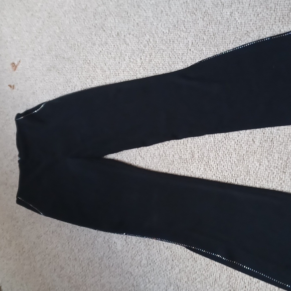 Holiday studded pants with slit in legs back zipper flare 100 polyester size 38 - Picture 7 of 12